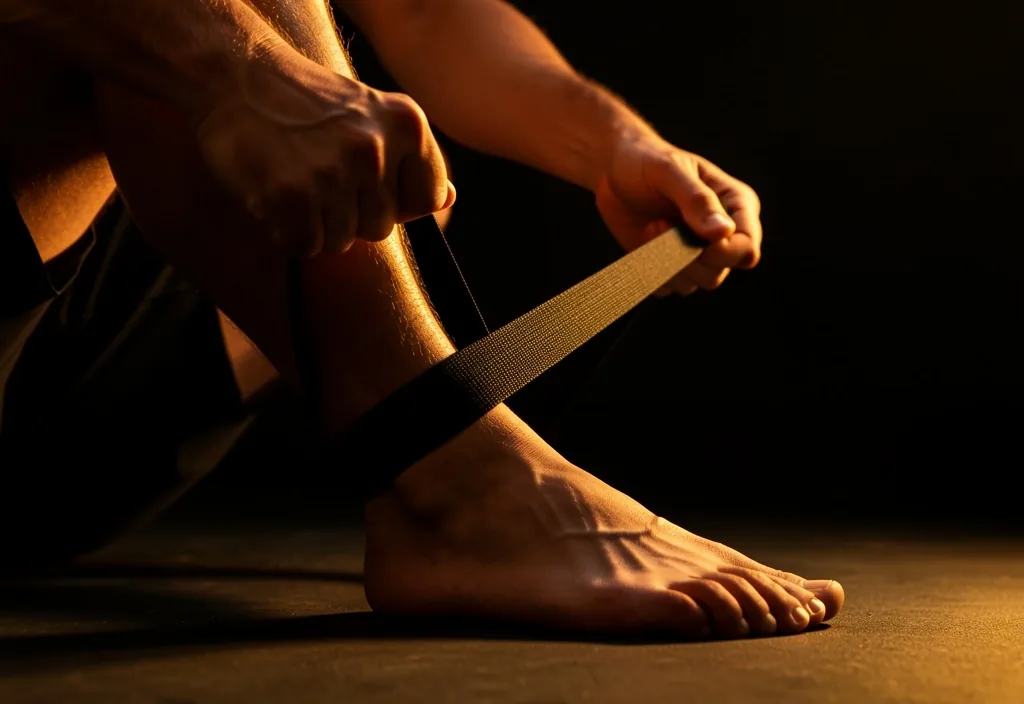 Resistance band hamstring stretch